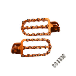 Motorcycle Forged Foot Pegs Pedals Rests For Super Adventure Supermoto Enduro S T R SMC SMR 202 KTM SX EXC XCW XCF XC 690-1290 - Orange