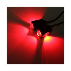 Motorcycle License Plate 12V LED Signal Shape Mini Light Turn Signal Turn Indicator Tail Rear Light Brake Fog Lamp Bulb - Red 2Pcs