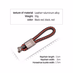 For Honda Rebel 300 500 CMX CMX300 CMX500 2017-2022 Accessories Custom LOGO Motorcycle Braided Rope Keyring Metal Keychain - Red