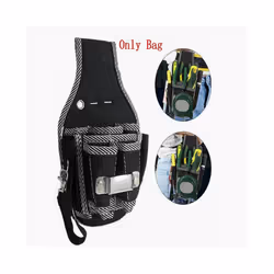 Electrician Repair Waist Tool Bag With Multi Pocket Large Capacity 600d Oxford Cloth Outdoor Waist Bag for Tool Storage - Black