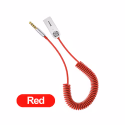 Aux Bluetooth Adapter Dongle Cable For Car 3.5mm Jack Aux Bluetooth 4.0 Receiver Speaker Audio Music Receiver - Red