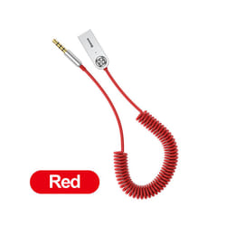 Aux Bluetooth Adapter Dongle Cable For Car 3.5mm Jack Aux Bluetooth 4.0 Receiver Speaker Audio Music Receiver - Red