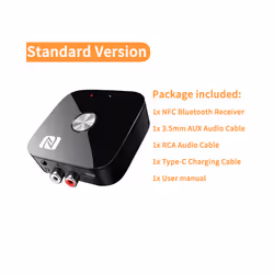 T68 Bluetooth 5.3 Audio Receiver NFC 3.5mm AUX RCA Stereo Wireless Adapter USB U-Disk HIFI Lossless Music For Car Kit Speaker ...
