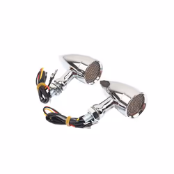 Motorcycle Turn Signal Light Bullet Moto flashing Light for Clignotant Moto Led Fit Kawasaki Suzuki Yamaha Turn signals - Sil ...