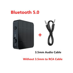 Bluetooth 5.0 Audio Receiver Transmitter AUX RCA 3.5MM 3.5 Jack USB Music Stereo Wireless Adapters Dongle For Car TV PC - Without RCA Cable