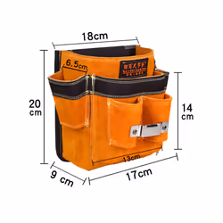 Retro Pouch Hardware Organizer Multipurpose Artificial Leather Portable Tool Bag Holder Waist Pack for Pliers Wrench Woodwork ...