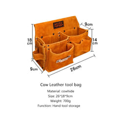 Retro Pouch Hardware Organizer Multipurpose Artificial Leather Portable Tool Bag Holder Waist Pack for Pliers Wrench Woodworking - Option 1