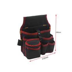Retro Pouch Hardware Organizer Multipurpose Artificial Leather Portable Tool Bag Holder Waist Pack for Pliers Wrench Woodworking - Option 9 Red