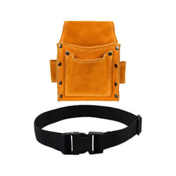 Retro Pouch Hardware Organizer Multipurpose Artificial Leather Portable Tool Bag Holder Waist Pack for Pliers Wrench Woodworking - Option 8 with Belt