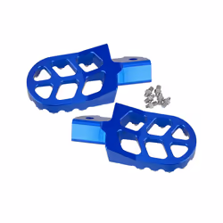1 Pair Blue CNC Motorcycle Wide Forged Foot Pegs Footrest Resting Pedal Fit for Sur-Ron Light Bee X S Segway X160 X260