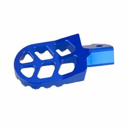 1 Pair Blue CNC Motorcycle Wide Forged Foot Pegs Footrest Resting Pedal Fit for Sur-Ron Light Bee X S Segway X160 X260