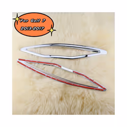 For Volkswagen VW Golf 7 MK7 2012 - 2017 2PCS ABS Chrome Rear Car Fog Lights Lamp Protection Cover Trim Sticker