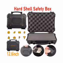 Portable Hard Shell Carrying Case Waterproof Safety Box Instrument Tool Storage Box With Sponge Fishing Hiking Handbag