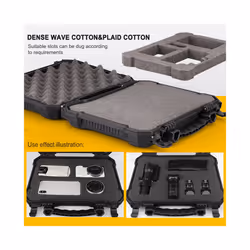 Portable Hard Shell Carrying Case Waterproof Safety Box Instrument Tool Storage Box With Sponge Fishing Hiking Handbag