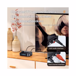 Bluetooth Receiver Transmitter Stereo LED Screen U Disk 3.5MM AUX RCA Wireless Handsfree Call Music Audio Adapter For TV