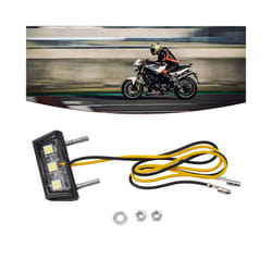 Mini Motorcycle LED License Plate Light Holder Universal Tail Lights 12V Waterproof Motor LED Rear Tail Number Lights