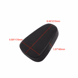 Motorcycle Black Synthetic Passengers Sissy Bar Backrest Cushion Pad Universal For Harley For Honda For Yamaha For Suzuki