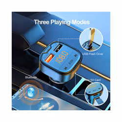 Bluetooth Adapter for Car, Wireless FM Radio Transmitter, Wireless Bluetooth 5.0, MP3 Music Player, QC3.0 + PD 20W USB Car
