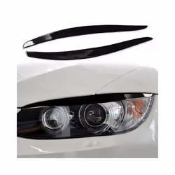 2Pcs Gloss Black Headlight Eyelids Eyebrows Trims Headlight Eyebrow Eyelid Cover Trim For BMW 3 Series E92 E93 M3 2006~2012