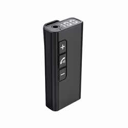 Car Bluetooth Receiver Wireless Hands Free Calling Adapter Audio Converter with Digital Display TF Card