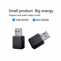 Bluetooth-compatible 5.1 Audio Receiver Dual Output AUX USB Stereo Car Hands-free Call Built-in Microphone Mic Wireless