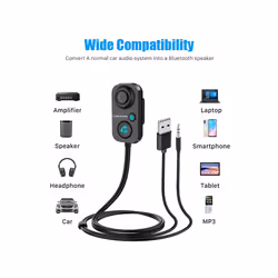 Bluetooth Receiver 5.1 AUX Audio 3.5mm Wireless Adapter for Hands-Free Car Amplifier Speaker Headphone Car Accessories