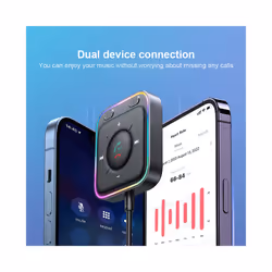 Car Adapter Bluetooth-compatible 5.3 MP3 Player Enhanced AUX Adapter Dual Mics Noise Cancellation Car Audio Wireless Receiver