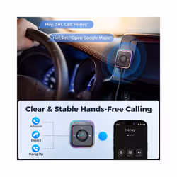 Car Adapter Bluetooth-compatible 5.3 MP3 Player Enhanced AUX Adapter Dual Mics Noise Cancellation Car Audio Wireless Receiver