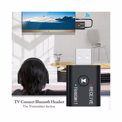 Bluetooth 5.0 Transmitter Receiver 2 IN 1 Wireless Audio 3.5mm USB Aux Adapter Car HIFI Audio Wireless Audio Receiver 42*25*1 ...