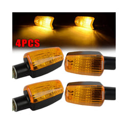 4pcs Motorcycle Signal Lamp Motorcycle Turn Signals Light Blinker Indicator With Amber Lens Universal Motorcycle Light