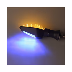 1PC Universal 12LED Amber+Blue Double Color Motorcycle Turn Signal Indicator Light Blinker For Motorcycle Motorbike Off