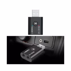 BT 5.0 Transmitter Receiver 2IN1 Wireless Audio 3.5mm USB Aux Adapter Car HIFI Audio Wireless Audio Receiver 42*25*11mm