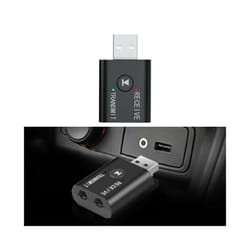 BT 5.0 Transmitter Receiver 2IN1 Wireless Audio 3.5mm USB Aux Adapter Car HIFI Audio Wireless Audio Receiver 42*25*11mm
