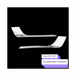 1PAIR Car Chrome Rear Fog Lamps Lamp Cover Back Fog Lights Light Trim Sticker for Jeep New Compass 2017 2018 Accessories