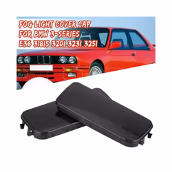 2x Car Black Plastic Front Fog Light Hole Cover Cap For BMW E36 3-Series 320i/323i/325i/328i Accessories For Vehicles