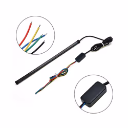 30CM Motorcycle Red Amber Flowing LED Light Strip DC 12-24V 8000k Motorcycle LED Tail Brake Turn Signal Lights