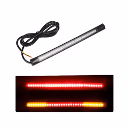 Flexible 48 LED Motorcycle Light Bar Strip Tail Turn Signal Tail Rear Brake Stop Bulb Lamp Brake Light 12V