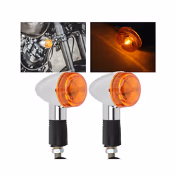 2Pcs 12V Universal Motorcycle Turn Signal Indicator Light Turning Amber Lamp Bulb For Suzuki Harley Honda Kawasaki Yamaha
