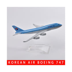 16cm Korean Air Boeing 747 Plane Model Aircraft Diecast Metal 1/400 Scale Airplane Model Gift Collection - Korean Air B747