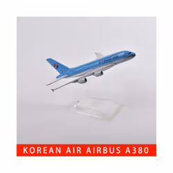 16cm Korean Air Boeing 747 Plane Model Aircraft Diecast Metal 1/400 Scale Airplane Model Gift Collection - Korean Air A380
