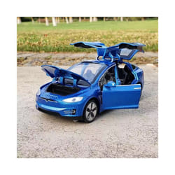 1:32 Model X Model S SUV Alloy Car Model Diecasts Metal Simulation Toy Vehicles Car Model Sound Light - model x blue