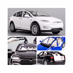 1:32 Model X Model S SUV Alloy Car Model Diecasts Metal Simulation Toy Vehicles Car Model Sound Light - model x blue