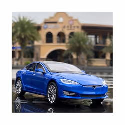 1:32 Model X Model S SUV Alloy Car Model Diecasts Metal Simulation Toy Vehicles Car Model Sound Light - model S blue