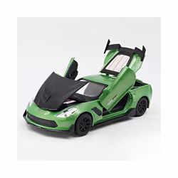1:32 Corvette ZR1 Supercar Toy Car Model Car Diecast Simulation Metal Alloy Vehicles Miniature Scale - Green