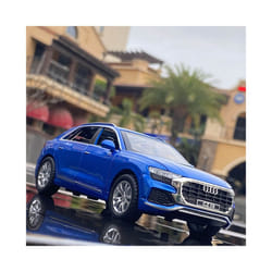 1:32 AUDI Q8 SUV Alloy Car Model Diecast Metal Vehicles Car Model Collection High Simulation Sound and - Blue