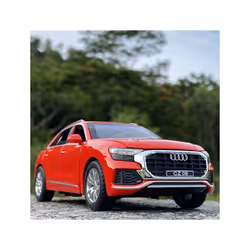 1:32 AUDI Q8 SUV Alloy Car Model Diecast Metal Vehicles Car Model Collection High Simulation Sound and - Red