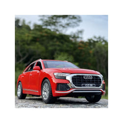 1:32 AUDI Q8 SUV Alloy Car Model Diecast Metal Vehicles Car Model Collection High Simulation Sound and - Red