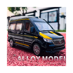1:24 Sprinter Alloy MPV Car Model Diecast Metal Toy Vehicles Car Model Collection Sound and Light Simulation - White