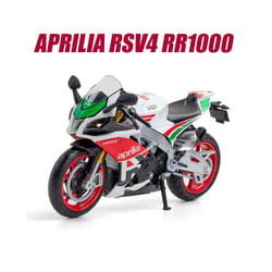 1/12 Aprilia RSV4 RR1000 Toy Motorcycle RMZ City Diecast Metal Miniature Model 1:12 Racing Super Sport - WHITE