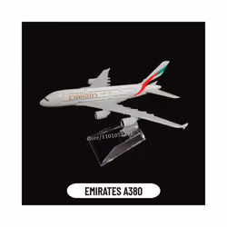 Scale 1:400 Metal Aircraft Replica Emirates Airlines A380 B777 Airplane Diecast Model Aviation Plane - 04.EMIRATES A380